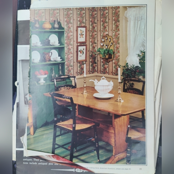 January 1965 Early American Furniture Patterns Uncut, WOMAN'S DAY MAGAZINE - Picture 5 of 7